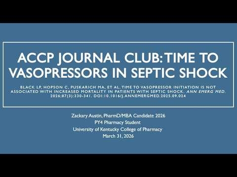 Time to Vasopressor Initiation Is Not Associated With Increased ...