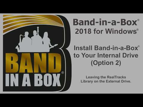 Band-in-a-Box® for Windows® - Partial Install: Leave RealTracks on External Drive (Option 2)
