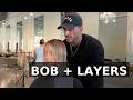 Model Haircut In Nashville New Cut Gloss At Salon Icon Full Transformation