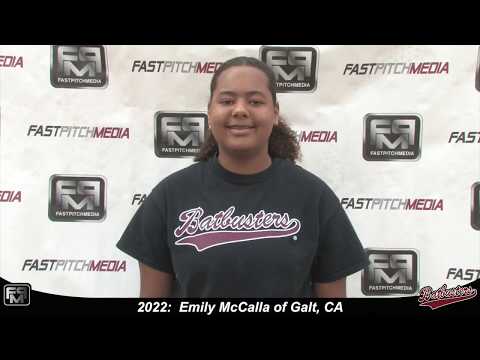 2022 Emily McCalla Power Hitting Catcher & 3rd Base Softball Skills Video - Batbusters Gomes/Catario