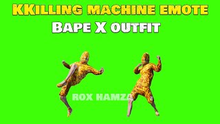 Bape X Outfit  With Killing Machine Emote  Green S