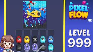 Pixel Flow Level 999 Solution Walkthrough