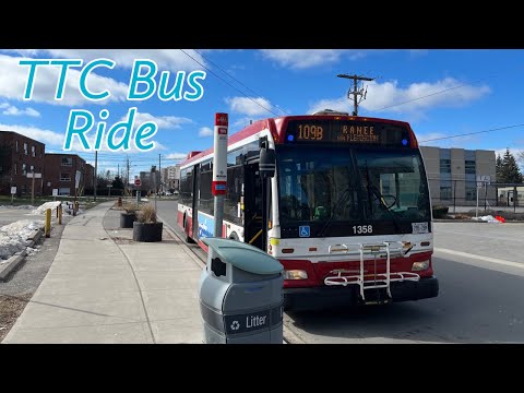 Toronto TTC Route 109B Ranee  - Orion VII NG HEV Bus Ride! 2/11/2023