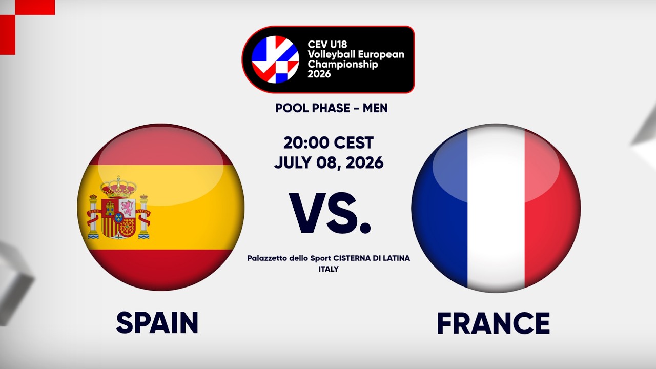 Full Match | Spain vs. France | CEV U18 Volleyball European Championship 2026 | Men
