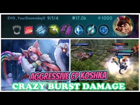 CRAZY AGGRESSIVE CP KOSHKA JUNGLE BURST DAMAGE 3V3 GAMEPLAY - VAINGLORY TIPS AND TRICKS