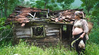 Full video : 8 Months Pregnant and Homeless — A Single Mom Rebuilds an Abandoned Home for Her Baby
