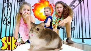 Hamster Havoc! HeroForce vs Hamster Gets Out Of Cage!