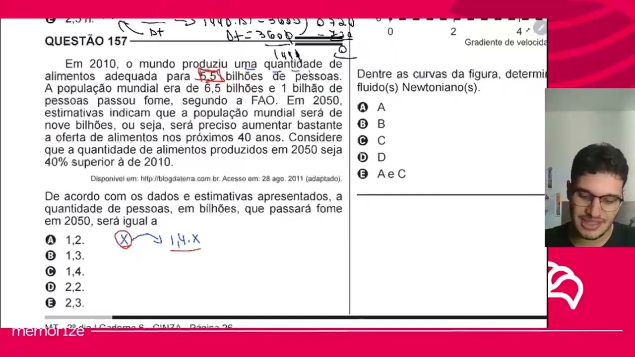 Resolução em Vídeo — Questão 157 ENEM 2014 Reaplicação