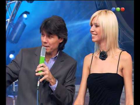 Lorena Cericioli con Marcelo Tinelli en Videomatch