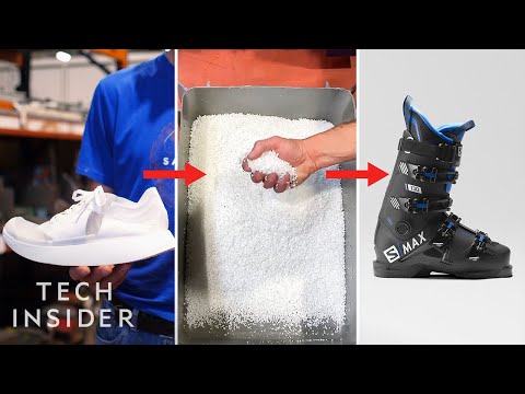 サロモンが使用済みランニングシューズをスキーブーツに変える方法 (How Salomon Turns Used Running Shoes Into Ski Boots)