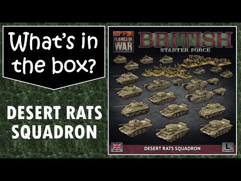 Flames of War British starter force Desert Rats Squadron - unboxing and review.