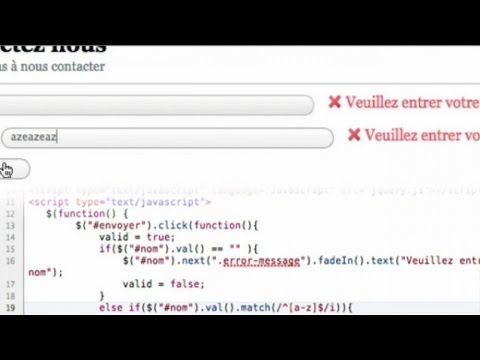 Tutoriel jQuery Valider un formulaire avec jQuery