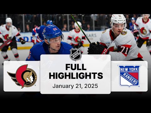 NHL Highlights | Senators vs. Rangers | January 21, 2025