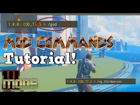 BO3 MODS - USING COMMANDS TUTORIAL - GOD MODE, UFO, NOCLIP,  ANY WEAPONS (Black Ops 3/BO3 Mods)