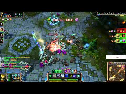 Penta kill Akali solo 1v5 League of Legends
