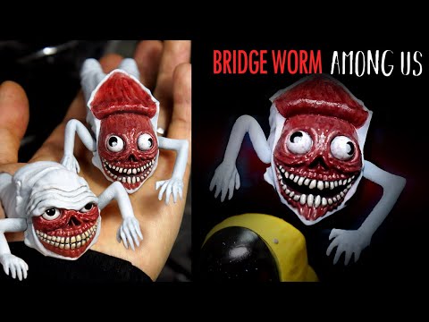 Making Realistic Among us Bridge Worm Impostor Kill Sculpture Timelapse Trevor Henderson Creepypasta