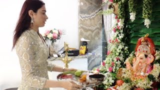 Gorgeous Tamannaah Bhatia Celebrates Ganapati At Her Residence