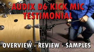 Video thumbnail for The Audix D6 -  Industry’s Leading Kick Drum Mic - Review with Samples by purewaveaudio