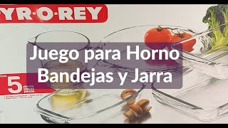 Juego de Bandejas y Jarra para Horno