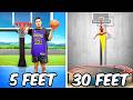 1v1 Basketball But The Hoops Get Increasingly TALLER