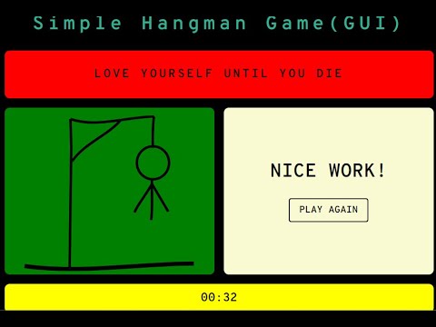 Simple Hangman Gamegui Using Javascript