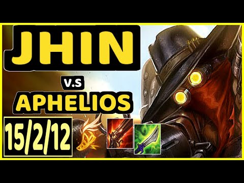 PHOTIC (JHIN) vs APHELIOS - 15/2/12 KDA BOTTOM ADC CHALLENGER GAMEPLAY - KR