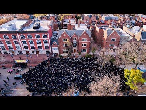 Drone View Of The International Kinus Hashluchim 5783 group photo