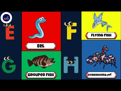 ABC Sea Animals Song | Explore Marine Life A to Z 🐟🎶 | #abcd #kids