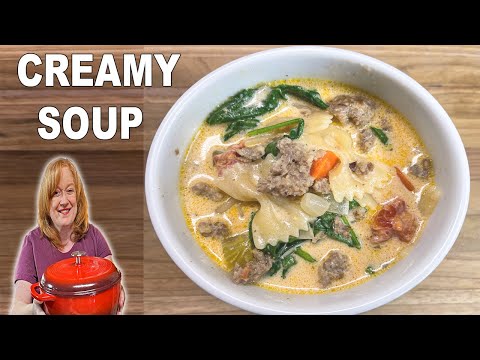 Sausage and Pasta Soup All in One Pot Recipe | Catherine's Plates
