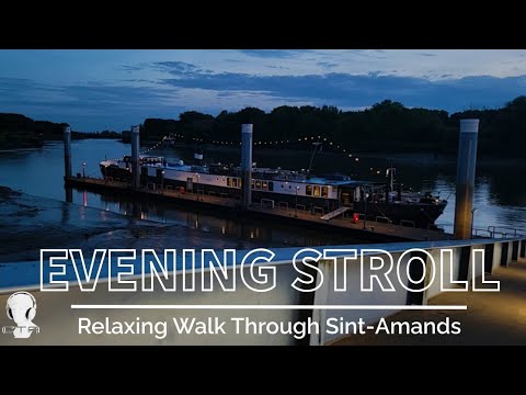 [4K] Evening Stroll: Relaxing Walk Through Sint-Amands at Dusk