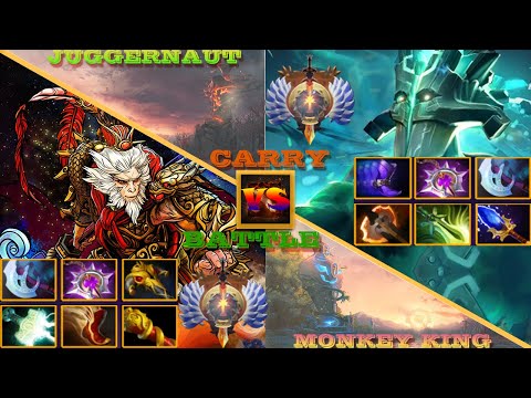 Epic Dota2 Battle With Insane Battle I MONKEY KING VS JUGGERNAUT