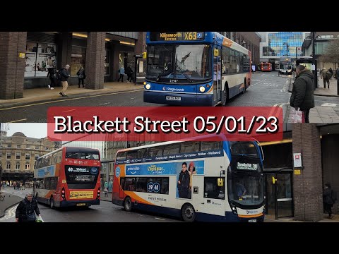 A few Stagecoach buses at Blackett Street, Newcastle. | 05/01/23
