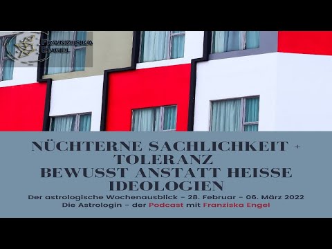 Nüchterne Sachlichkeit und Toleranz bewußt anstatt heiße Ideologien