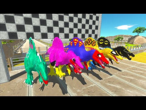 Team Superman & Batman Spinosaurus Superheroes Dc Marvel Speed Race Championship - ARBS