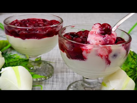 Easy Cherry Dessert in a Glass - Ready in 5 Minutes
