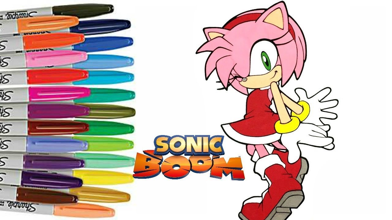 Sonic Boom Coloring Book Page Amy Rose Coloring Sonic | Sprinkled Donuts