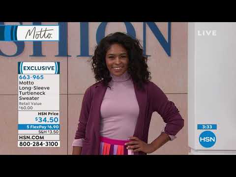 Motto LongSleeve Turtleneck Sweater