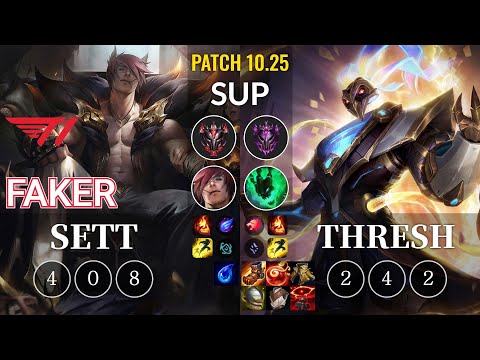 T1 Faker Sett vs Thresh Sup - KR Patch 10.25