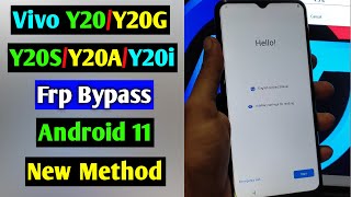 Vivo Y20G/Y20A/Y20S/Y20I/Y20 Frp Bypass/Reset Google Account Lock Android 11 | Without PC