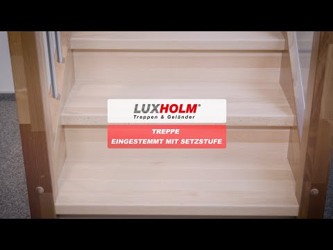 Treppe Eingestemmt mit Setzstufe