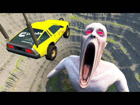 Escape From The Shy Guy (SCP-096) | The Car falls into a Giant Quarry | BeamNG Drive SCP096