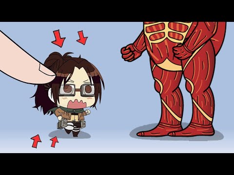 Chibi Titan Transformation vs Finger - Attack On titan Animation