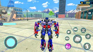 Download lagu Jet Car Bike Transformation Robot Game 2020 Optimus Prime Robot Save the City - Android Gameplay mp3