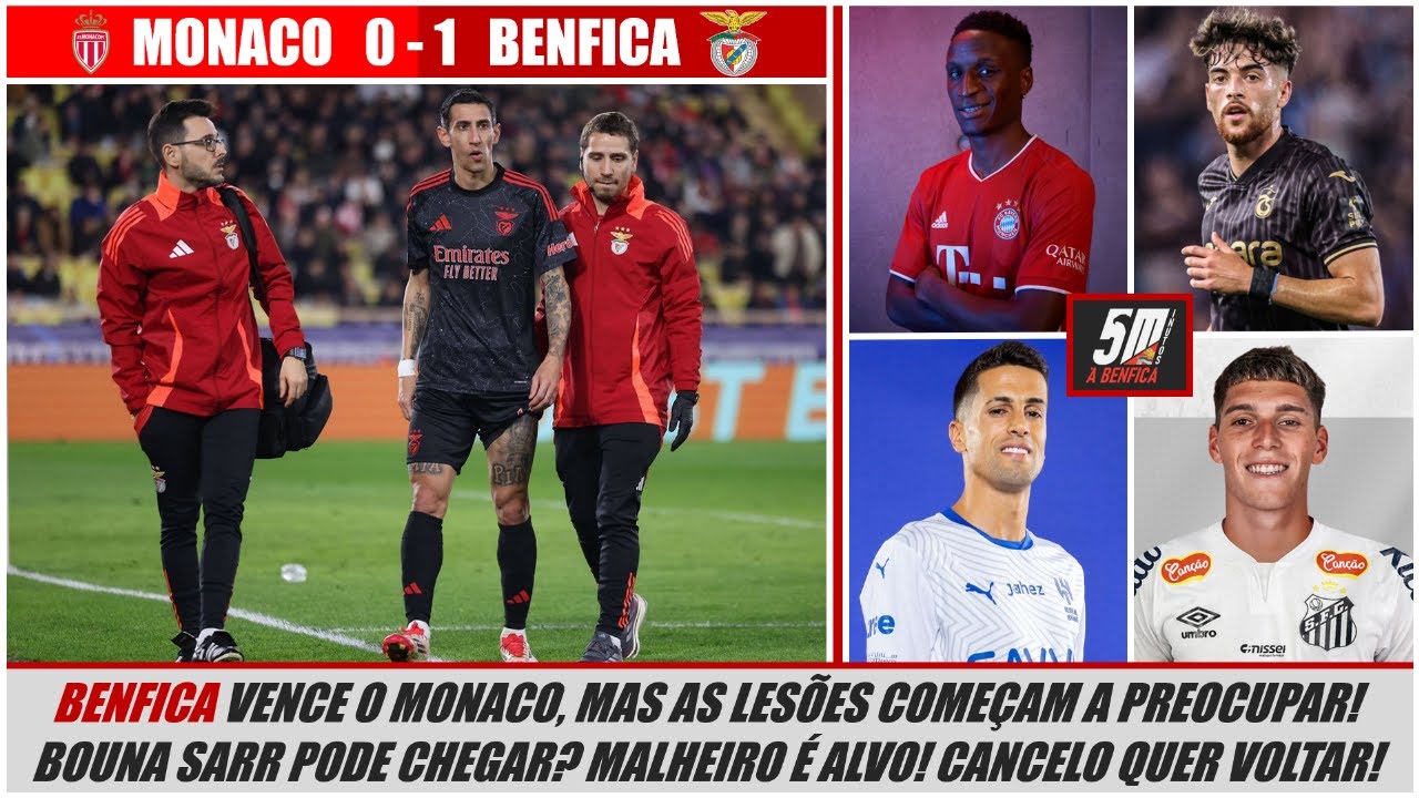 Benfica vence na Europa, mas sofre com lesões! ● Águias olham para o mercado por um lateral direito!