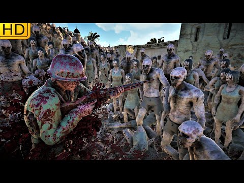 CAN 10 SUPER SOLDIERS STUCK IN THE MIDDLE OF 2 MILLION BRAIN EATING ZOMBIELAND SURVIVE ? | UEBS 2