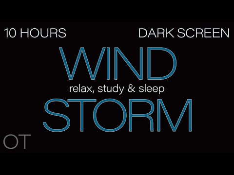 HOWLING WIND Sounds for Sleeping| Relaxing| Studying| BLACK SCREEN| Real Storm Sounds| SLEEP SOUNDS