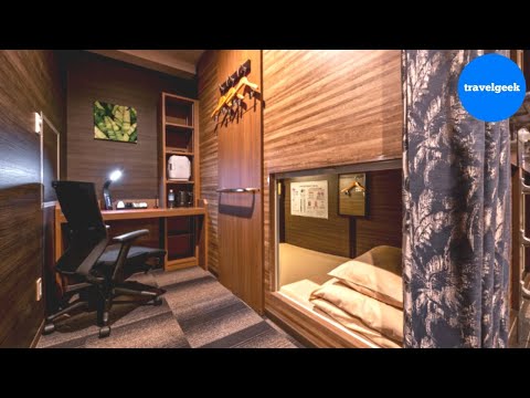 Japan's $49 Expensive Capsule Hotel with Free Alcohol Service | Anshin Oyado
