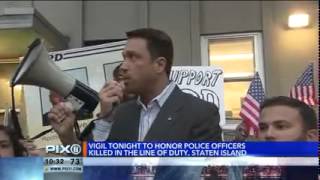 Rep. Grimm Joins Staten Islanders in Vigil Honoring the Officers of the NYPD