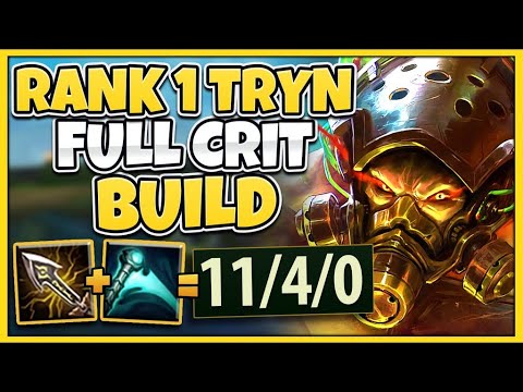 100% CRIT TRYNDAMERE IN 15 MINUTES OR LESS (EASY CARRY) - League of Legends