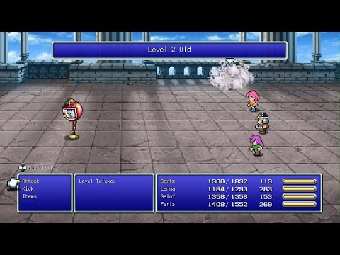 FINAL FANTASY V How To Learn Blue Magic "Level 2 Old" From Level Tricker